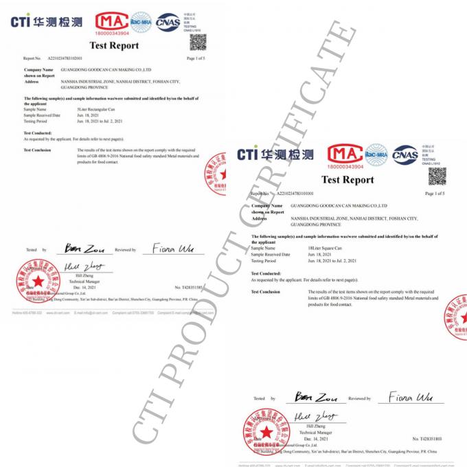 Guangzhou BetterCan Industry and Trade Co., Ltd. Kwaliteitscontrole