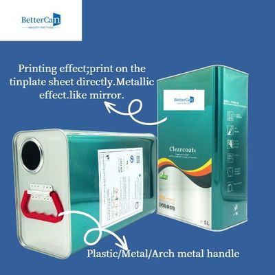kopen Het vierkante 5L-Metaal kan, de Lege Blikken van de Verfgallon voor Dunnere Deklaagverharder online manufacture