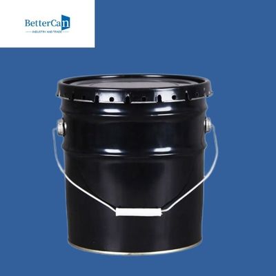 kopen Chemische Olie de Emmers van het 5 Gallonsmetaal, 20 Liter Zwarte Emmer met Handvat online manufacture