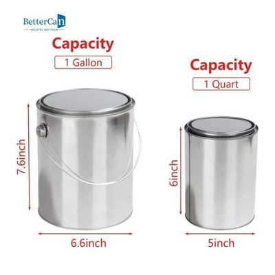 kopen 1 de Blikken van Tin Cans Round Empty Quart van de literverf voor Oplosbare Deklaag online manufacture