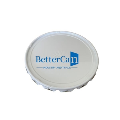 kopen White Flower Lug Lid With Cluring 0.35mm OEM Lid For Tin Pail 0.38mm Thickness online manufacture