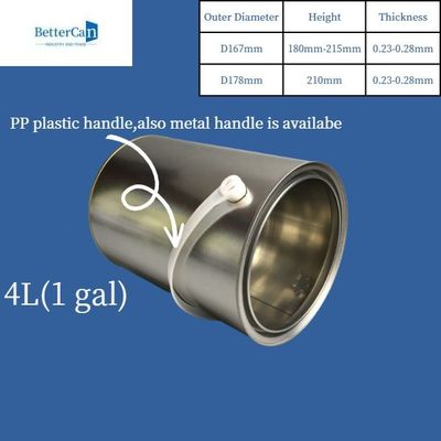 3 de liter/5 Liter Verf Tin Cans Round Metal Tin kan voor Chemische Deklaagopslag