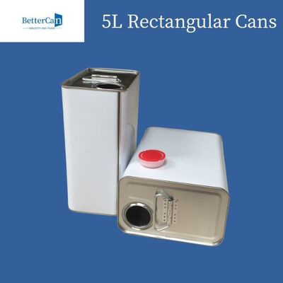 Het vierkante 5L-Metaal kan, de Lege Blikken van de Verfgallon voor Dunnere Deklaagverharder