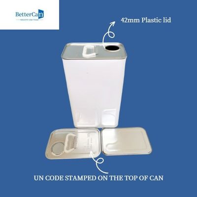 Leeg Industrieel Verftin 4 Liter Rechthoekig Tin Containers