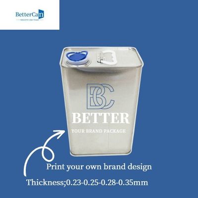 Leeg Industrieel Verftin 4 Liter Rechthoekig Tin Containers
