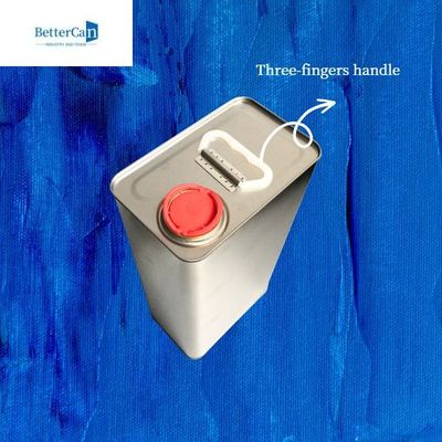 4L de autoverf Tin Leak Proof Rectangular With 42mm Plastiek trekt Deksels uit