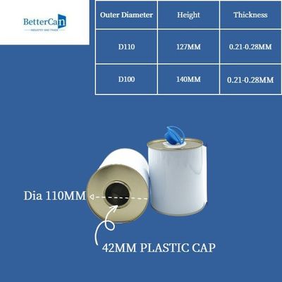 De Olie van de metaal4l Motor Tin Can Round Shape With paste Handvat aan