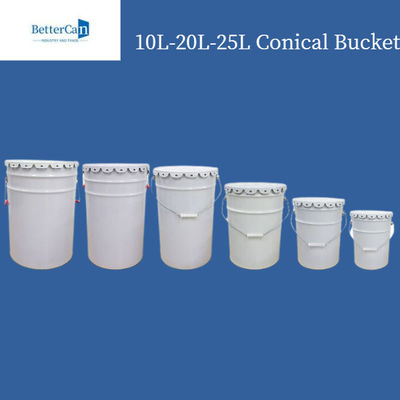 Witte 20L Pail Bucket, de Stapelbare Trommel van het 20 Literstaal met Staalhandvat