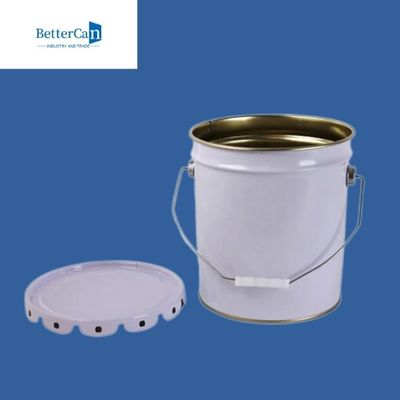 De witte Emmer van het 5 Gallonstaal, Tin van de Recyclings het Oude Verf voor Verpakking Marine Coating