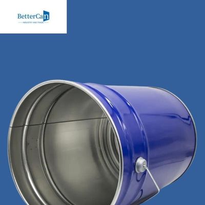 Blauwe de Verfemmer van het 5 Gallonmetaal, Rond Metaal Pail With Handle