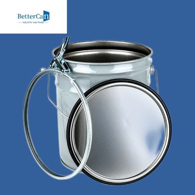 Kan de metaal Buitenverf, Leeg 5 Gallonstaal Pail With Lid