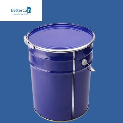 Blauwe de Verfemmer van het 5 Gallonmetaal, Rond Metaal Pail With Handle