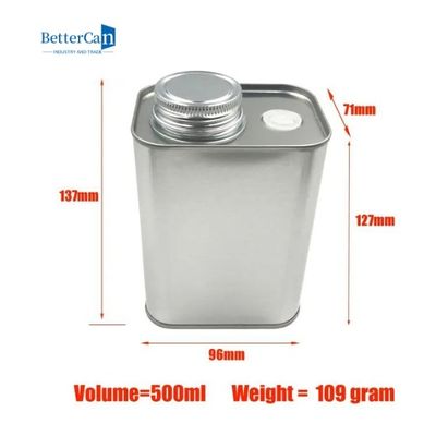 200g de Bussen Lege 8 Oz Tin Containers 116x60x100mm van de metaalthee met Klep