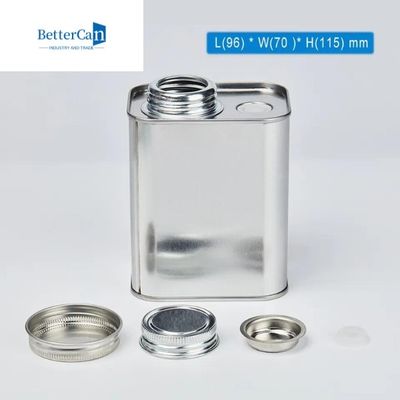 Lege Vierkante Koffie Bean Tin Container 18Oz L95mm*W75mm*H115mm