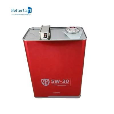 Het rechthoekige Tin de Olie Tin With Pressure Cap van de Motorolie van de 1 Gallonmotor