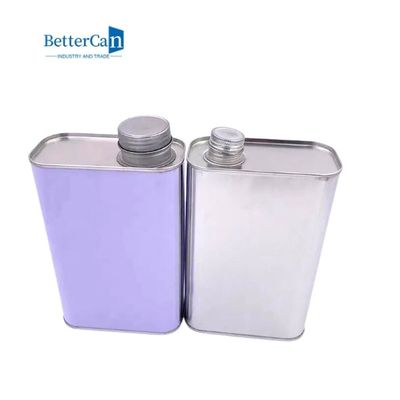 1 liter Vierkant Tin Can 26mm het Schilderen Tin Cans Easily Open For Motorolie