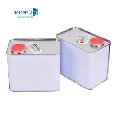 Vierkante Marine Engine Oil Tin 2 Literverf Tin Cans met Schroefdekking