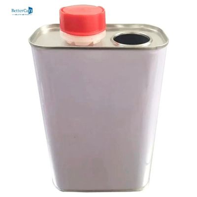 1L vlak Verbindings Vierkant Metaal Tin Containers L105*W60*H180 met Schroefdeksel