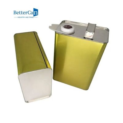 ISO90001 Tin 4 Liter 1 van de motorolie het Metaal Verpakkend Tin van de Gallonf Stijl met Metaaldeksel