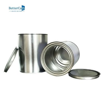 1 de Blikken van Tin Cans Round Empty Quart van de literverf voor Oplosbare Deklaag