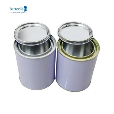 1 de Blikken van Tin Cans Round Empty Quart van de literverf voor Oplosbare Deklaag