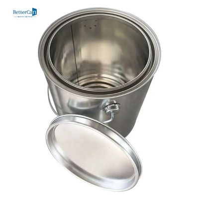 2 de Verfblikken van het pint Lege Metaal met Deksels, Kwart gallongrootte Tin Paint Buckets