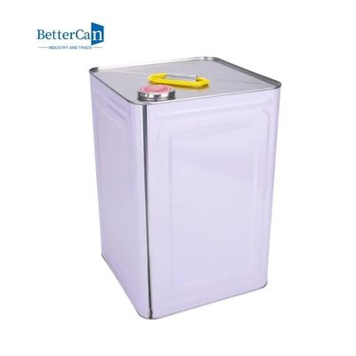 Lege Vierkante de Verfemmer van Tin Metal Bucket 20L met Metaaldeksel