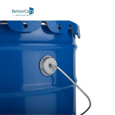 Duurzaam Geschilderd Tin Buckets, Blauw Leeg Metaal Pail With Lock Ring