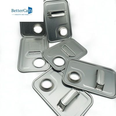 Ongevoerde Oppervlakte Tin Can Handle Silver/Gouden Kleur voor Rechthoekige Bovenkant