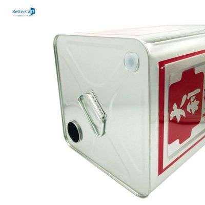 10L Olive Oil Tin Can Food-de Trekkracht van Tin Can With Plastic Ring van de Rangpalmolie