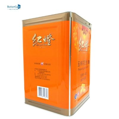 10L Olive Oil Tin Can Food-de Trekkracht van Tin Can With Plastic Ring van de Rangpalmolie