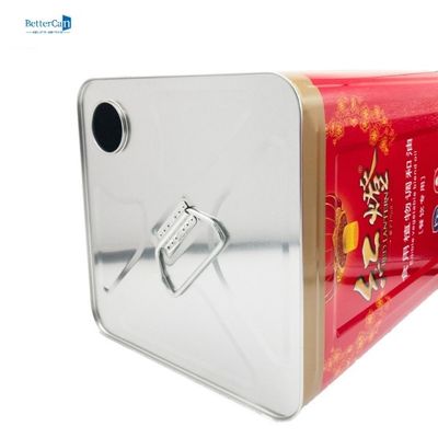 18L de Eetbare Olieblik van Olive Oil Tin Can Square met het Gieten van Spuiten
