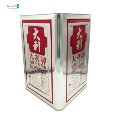10L Olive Oil Tin Can Food-de Trekkracht van Tin Can With Plastic Ring van de Rangpalmolie