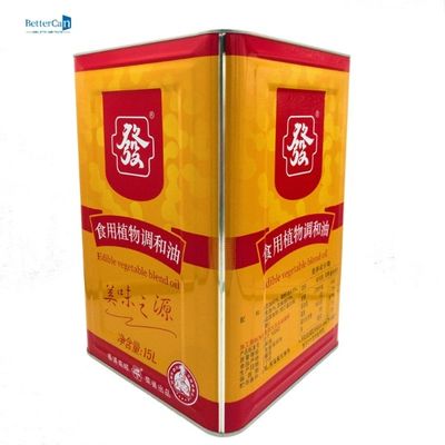 10L Tafelolie Tin Can, 16 Liter Leeg Rechthoekig Tin Container