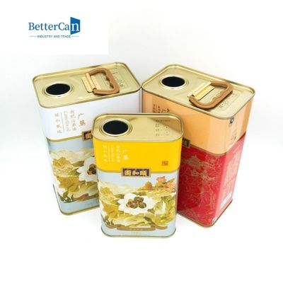 Rechthoekige 3 Liter Olive Oil Tin Can Manufacturers zonder Handvat