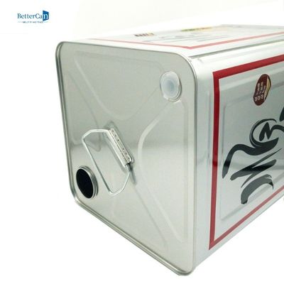 10L Olive Oil Tin Can Food-de Trekkracht van Tin Can With Plastic Ring van de Rangpalmolie