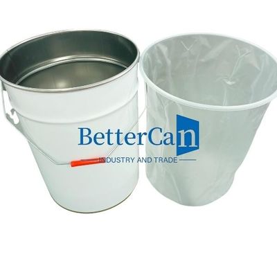 Emmer 5 liter witte tin emmer 5 liter tin emmer met slot ring rubberen pak