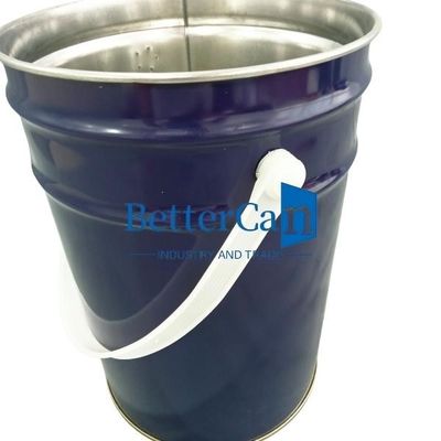 Emmer 5 liter witte tin emmer 5 liter tin emmer met slot ring rubberen pak
