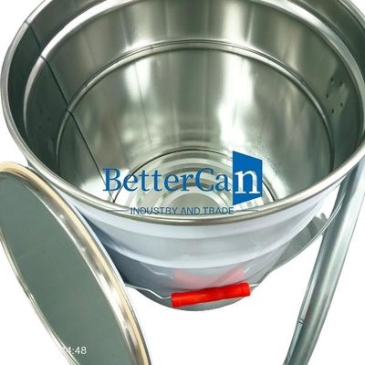 Witte 5L-Verfemmer 5 Gallonmetaal Tin Pail With Lock Ring