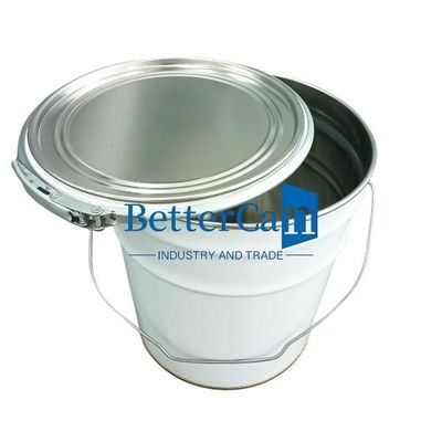 Witte 5L-Verfemmer 5 Gallonmetaal Tin Pail With Lock Ring