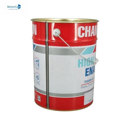 Witte 20L metalen verf emmer 5 gallon metalen tin emmer met slot ring rubberen pak