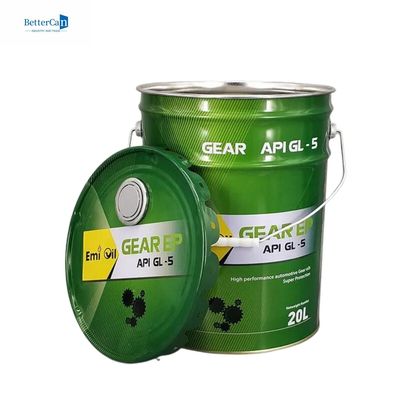 20 liter witte metaal verf emmer 5 gallon tin emmer met slot ring met rubberen pak