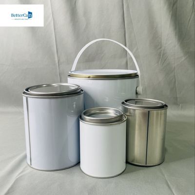 4 liter ronde tin emmer hout coating pakket 1 gallon OEM lege verf blikken