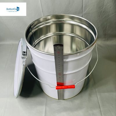 5 liter blik emmer met slot ring wit gecoate afdruk CMYK 20 liter OEM pakket