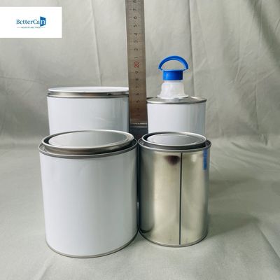 0.28 mm Dikte Wit ronde verf blikjes met drievoudig strak deksel 1 liter vierkante lege blik