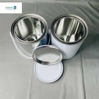 1 gallon ronde verf metalen tin container 3,75 liter aanpasbare maten