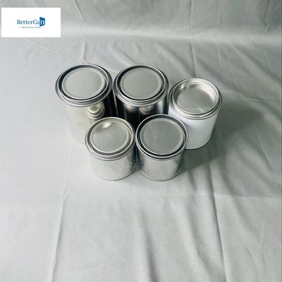 Witte coating lijm Kleefverf Tin blikken Ronde container Chemisch bestand
