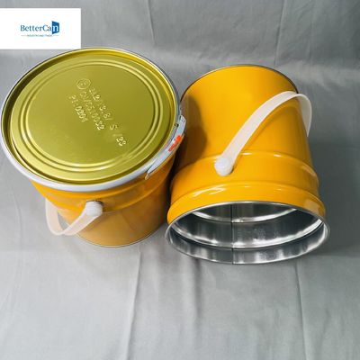 Hoge duurzaamheid 5 liter blikblik met deksel rubberen pakket industriële container blikverpakking met slotring