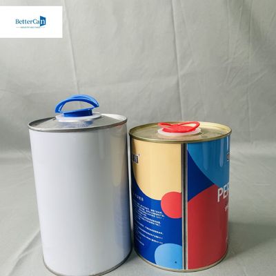 Luchtdicht 1 liter verf blikjes met plastic dop kleine CMYK-druk