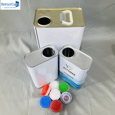 1 liter rechthoekige lege blikblikken met plastic dop 500 ml ronde metalen container